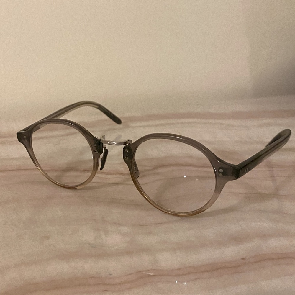 Oliver People’s Italian Acetate Glasses in Grey to Clear Gradient